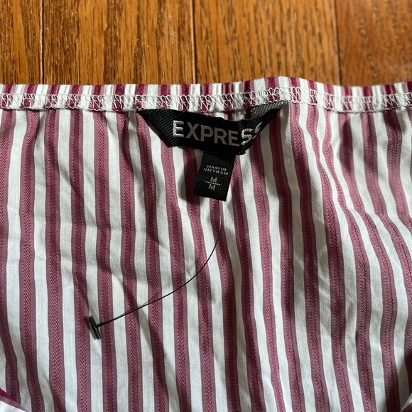 Nwot Express candy striped faux wrap bow top ~ M - Picture 5 of 6